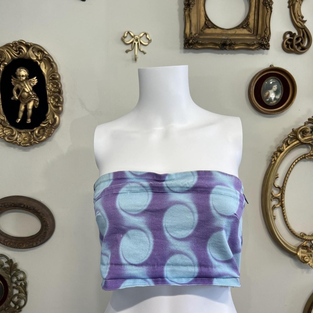 Hosbjerg Frida Tie-Dye Tube Top Off the shoulder Size L